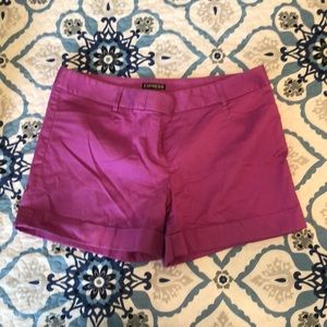Purple ‘editor’ Express shorts